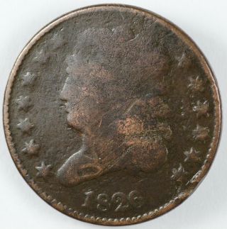 1826 Classic Head Half Cent 1/2c