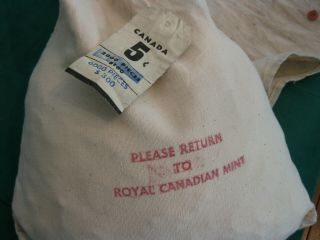 1 Royal Canadian Opened $300 Bag Of 1964 Canadian Nickels.  999 Pure Nickel.