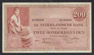 Netherlands 200 Gulden 1925 Grietje Seel P40 Ac076186