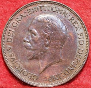 Uncirculated 1931 Great Britain One Penny Foreign Coin
