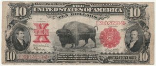 1901 $10 Bison Large United States Note S/h After 1st Item