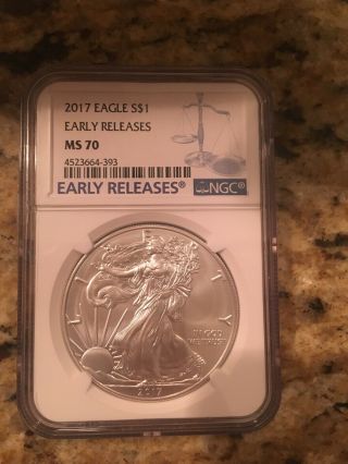 20 2017 Silver Eagle Early Releases.  999 1 Ounce Ngc Ms70
