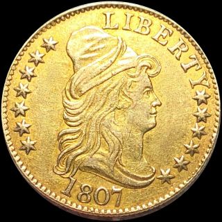 1807 Capped Bust Half Eagle About Uncirculated High End $5 Gold Unc Ms Bu Nr