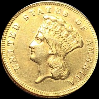 1871 $3 Gold Three Dollar Piece Looks Uncirculated High End Collectible Coin Nr