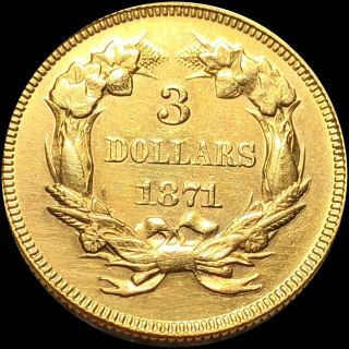 1871 $3 Gold Three Dollar Piece LOOKS UNCIRCULATED High End Collectible Coin nr 2