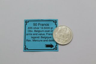 Belgium 50 Francs 1951 Silver B18 K6845