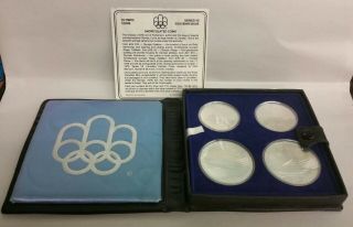 1976 Proof Silver Canadian Montreal Olympic Games 4 Coin Set - Series Vii (7)