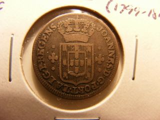 Portugal Silver 60 Reis (3 Vintens),  Km 312,  Fine,  Not Dated (1799 - 1816)