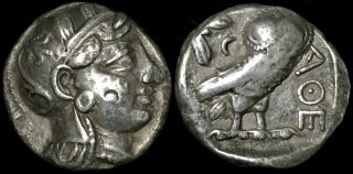 Attica,  Athens Ar Tetradrachm.  Eastern Imitation.  Circa 454 - 404 Bc.