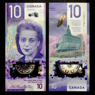 2018 Canada 10 Dollars Polymer P - Unc Viola Desmond Winnipeg Ftw Prefix