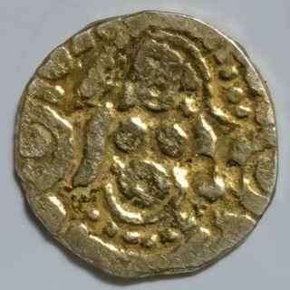 Scarce India Kalachuris Of Tripuri Base Gold Drachm Gangeya Deva (c.  1015 - 1041)