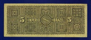 Brazil 5 Mil Reis 1888 PA264 VERY FINE IMPERIO DO BRAZIL 4