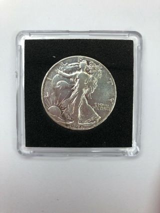 1942 Walking Liberty Silver Half Dollar With Bcw Case 90 Silver S/h