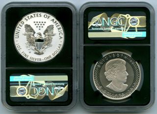 2019 W CANADA RCM VERSION PRIDE OF TWO NATIONS NGC PF70 SET FIRST DAY ISSUE 10K 2