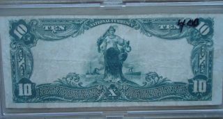 1902 NATIONAL BANKNOTE ' Blue Seal ' $10 ' Pana National Bank of Pana,  Illinois ' 2