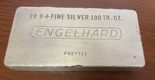 Engelhard 4th Series Tier 1.  999 Fine 100 Oz Silver Bar Less Then 500 Known