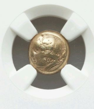 Ionia,  Phocaea El Hecte 1/6th Stater Ngc Fine Ancient Gold Coin