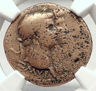 Claudius & Agrippina Jr.  Authentic Ancient Smyrna Ionia Roman Coin Ngc I72880