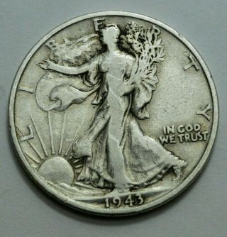 1943 - S Walking Liberty Half Dollar Us Coin Silver Better Date 50c,