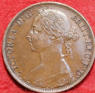 1892 Great Britain One Penny Foreign Coin
