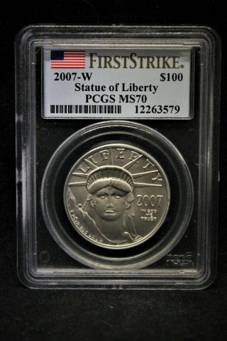 2007 - W American Platinum Eagle $100 - Pcgs Ms70