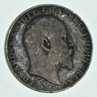 World Coin - 1902 Great Britain 1/2 Crown - World Silver Coin - 14.  1g 770