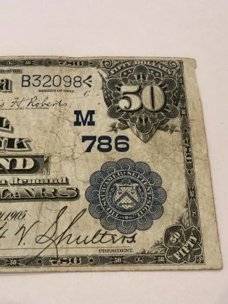 National City Bank of Cleveland OH $50 1902 National Currency Banknote VERY RARE 5