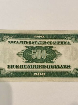 1934 Federal Reserve Note $500 Dollar Bill San Francisco L00068870A - Rare 7