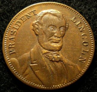 1864 Abraham Lincoln Presidential Campaign Token Eagle Size