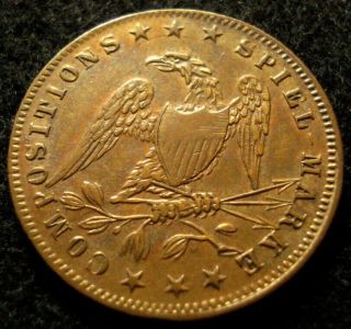 1864 Abraham Lincoln Presidential Campaign Token Eagle Size 2