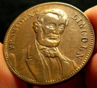 1864 Abraham Lincoln Presidential Campaign Token Eagle Size 3