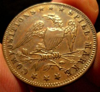 1864 Abraham Lincoln Presidential Campaign Token Eagle Size 4