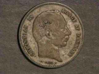 Denmark 1875 1 Krone Silver