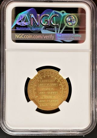 2019 1/2 oz Apollo 11 Robbins Restrke First Day of Production Gold NGC PR 70 4