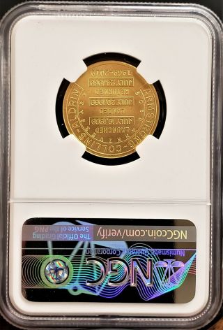 2019 1/2 oz Apollo 11 Robbins Restrke First Day of Production Gold NGC PR 70 5