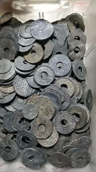 20 Various Ancient Indonesia Java Tin Coins (1400 Ad)