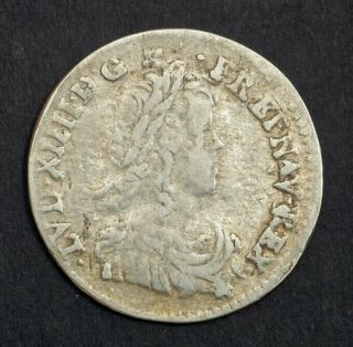 1658,  Royal France,  Louis Xiv.  Silver 1/12 Ecu (10 Sols) Coin.  Montpellier