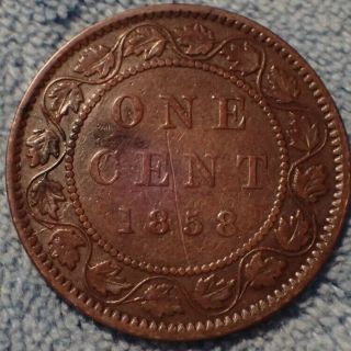 1858 Canada Large Penny One Cent Key Date