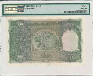 Reserve Bank of India India 100 Rupees ND (1943) Bombay PMG 55 2