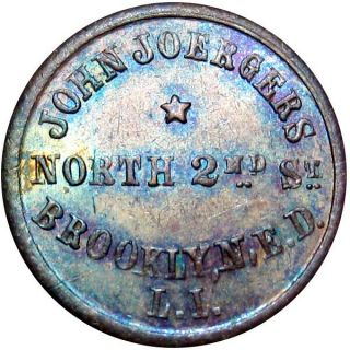Brooklyn York Civil War Token John Joergers Long Island