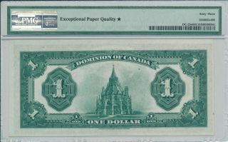 Bank of Canada Canada $1 1923 Star Destination PMG 63EPQ 2