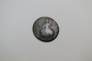 Uk Gb Half Penny 1745 Old Coin B20 Z3302