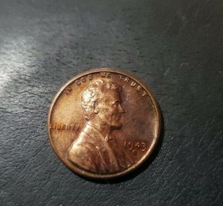 1943 - S Lincoln Wheat Cent Toned Rare