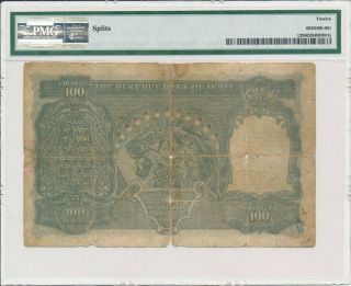 Reserve Bank India 100 Rupees ND (1944) Kanpur,  Pick Unlisted PMG 12 2