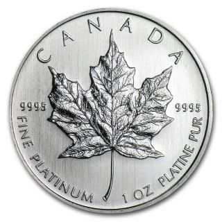 Canada 1 Oz Platinum Maple Leaf Bu (random Year) - Sku 60