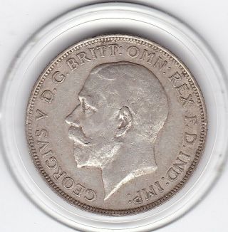 Sharp 1914 King George V Florin (2/ -) Silver (92.  5) Coin