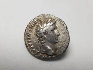 Augustus Ar Denarius.  Lugdunum,  2 Bc - Ad 12.