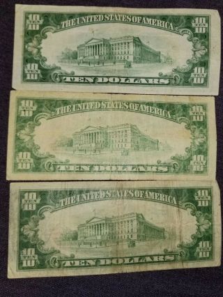 1929 series $10 Ten Dollar Bill The farmers National bank of Brenhan Texas. 2
