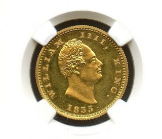 King William 4 One Mohur Restrike 1835 Scarce Gold Coin Certified 3