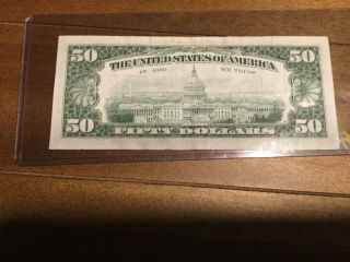 1981 $50.  00 Error Note,  Rare Type Set US Currency.  one of a kind. 2